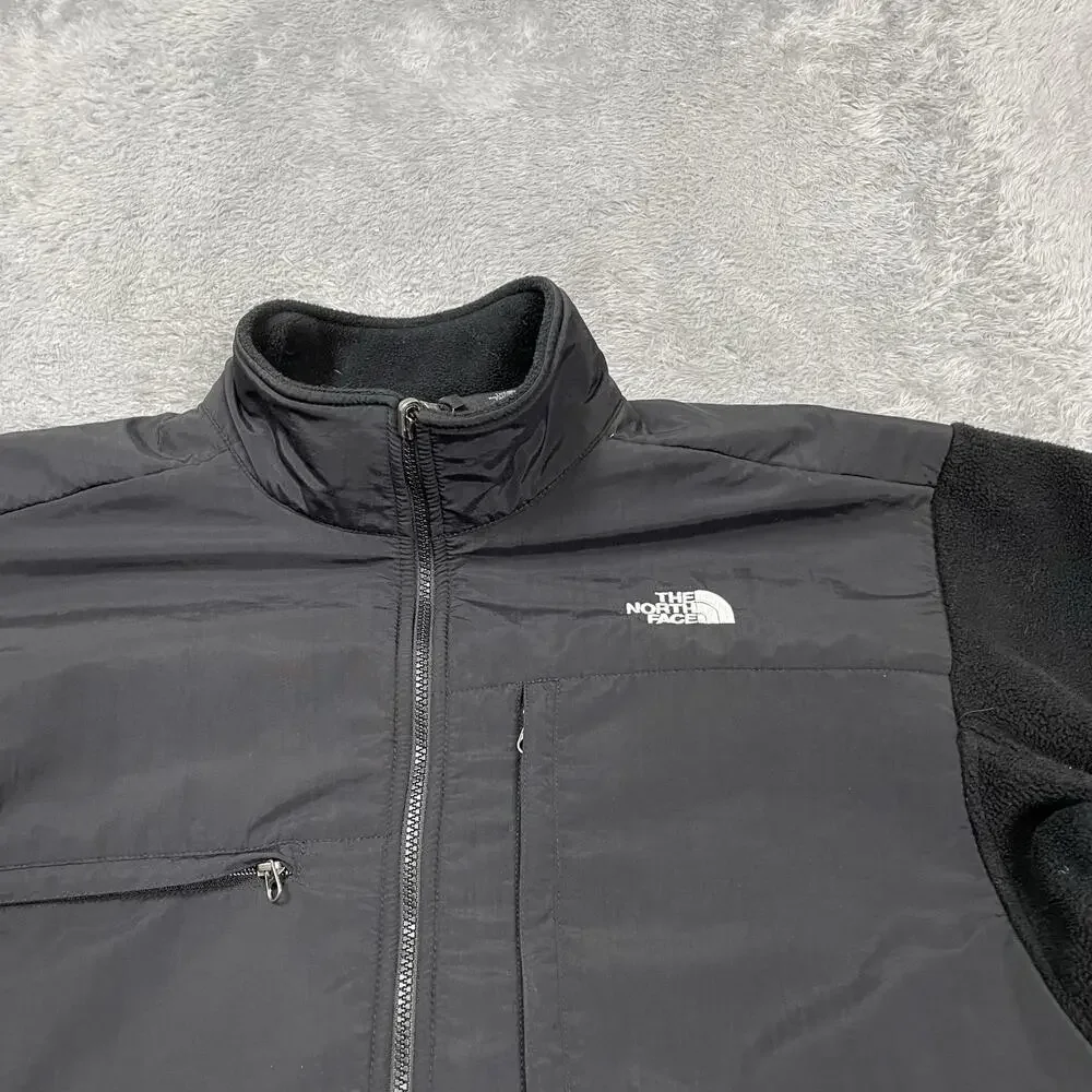 The North Face Denali Jacket Mens XL Black Fleece Polartec Zip Pockets Outdoor